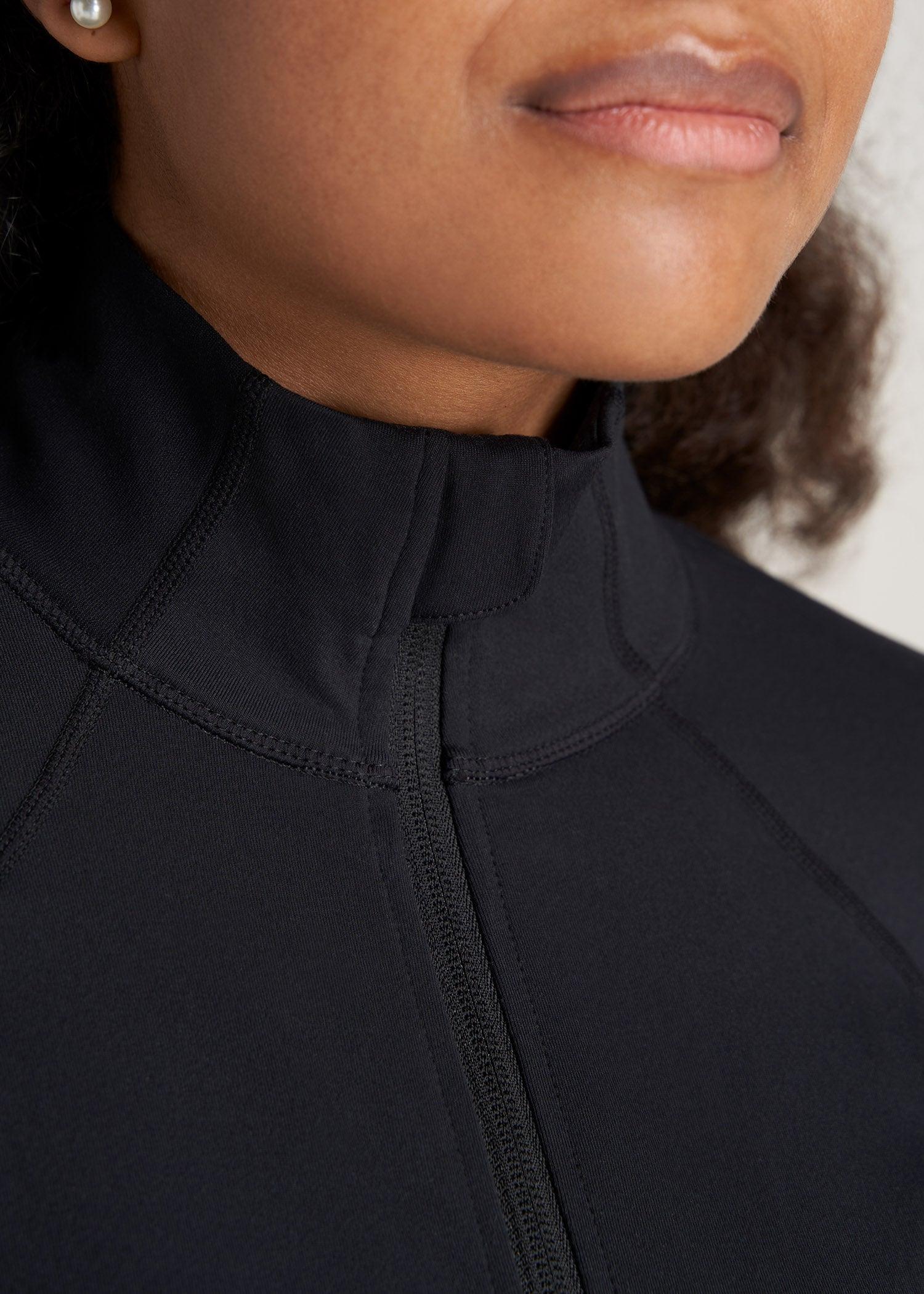 Women's Athletic Zip-Up Jacket in Black Product Image