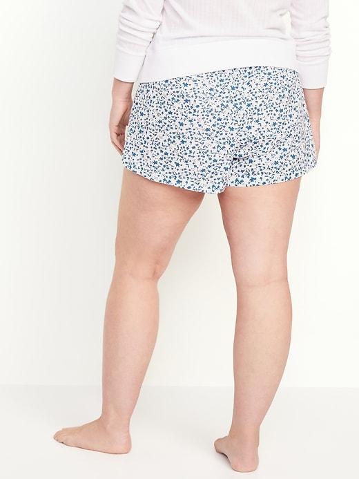 High-Waisted Poplin Pajama Short Product Image