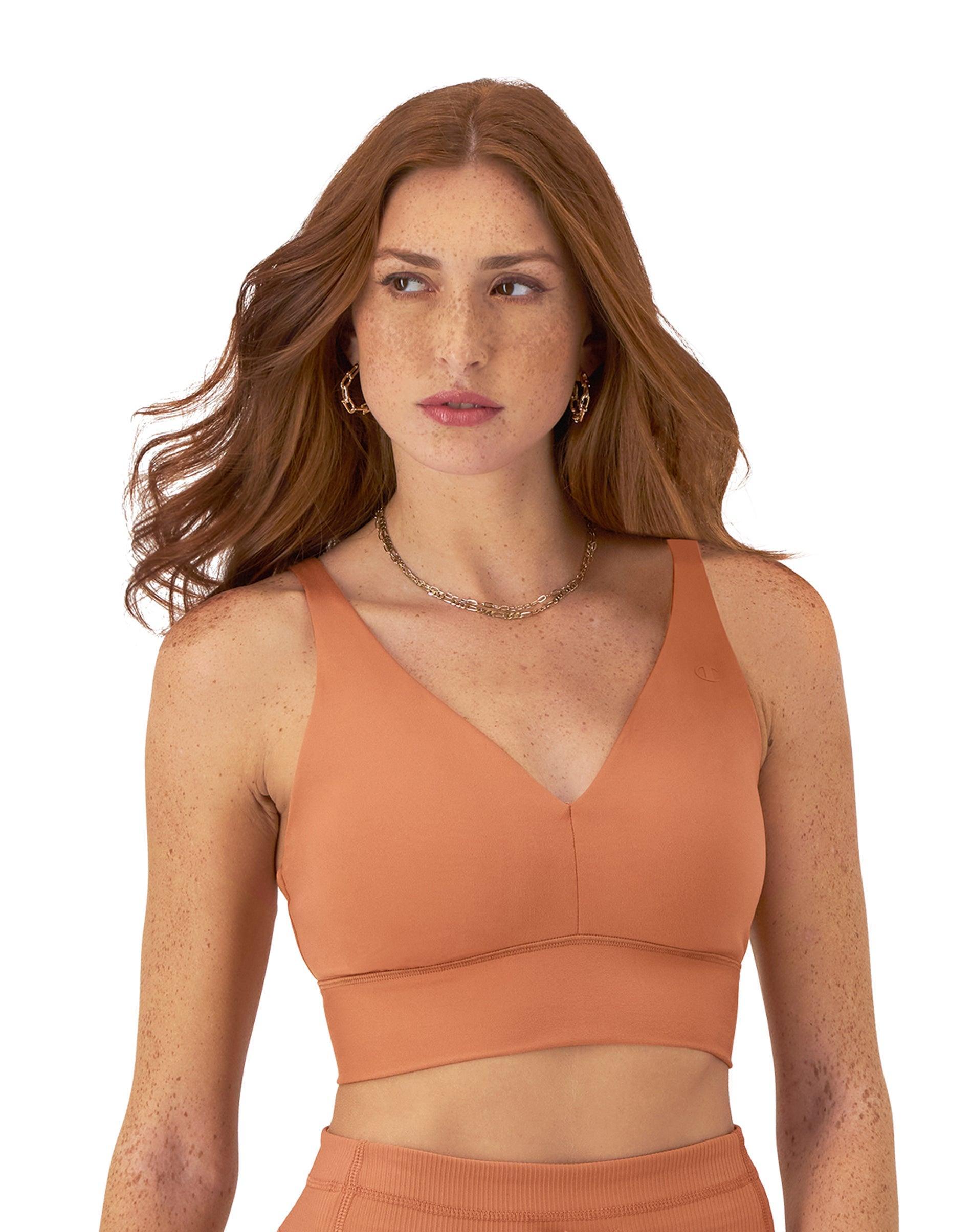 Womens Champion Soft Touch Longline Strappy Sports Bra, C Logo Product Image