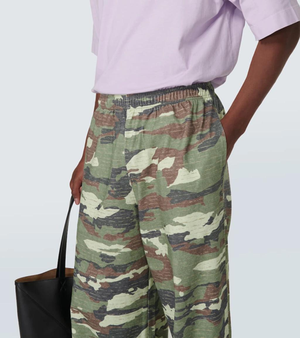 Khaki & Brown Crystal-cut Sweatpants In Ab6 Khaki Green Product Image