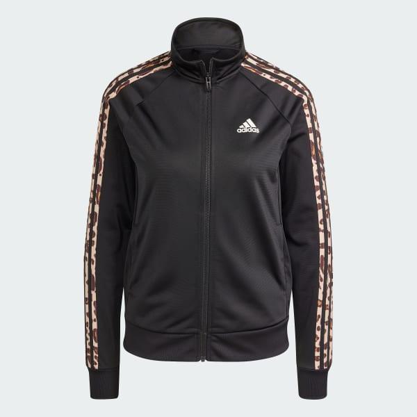 Essentials Animal Print Tricot 3-Stripes Track Jacket Product Image