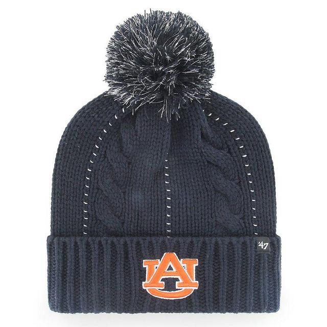 Womens 47 Auburn Tigers Bauble Cuffed Knit Hat with Pom, Blue Product Image