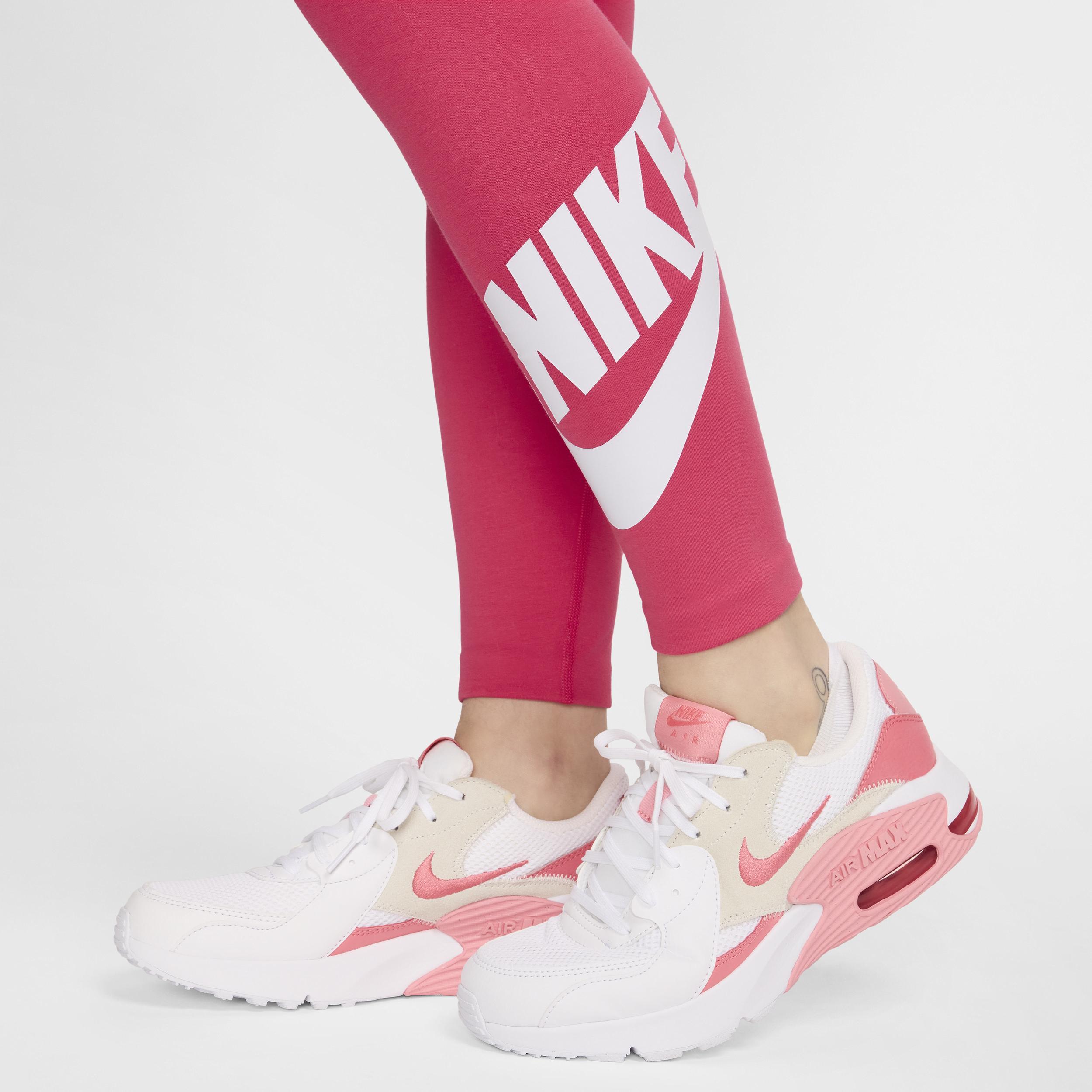 Nike Womens NSW Classic Graphic HR Futura Tights - Aster Pink/White Product Image