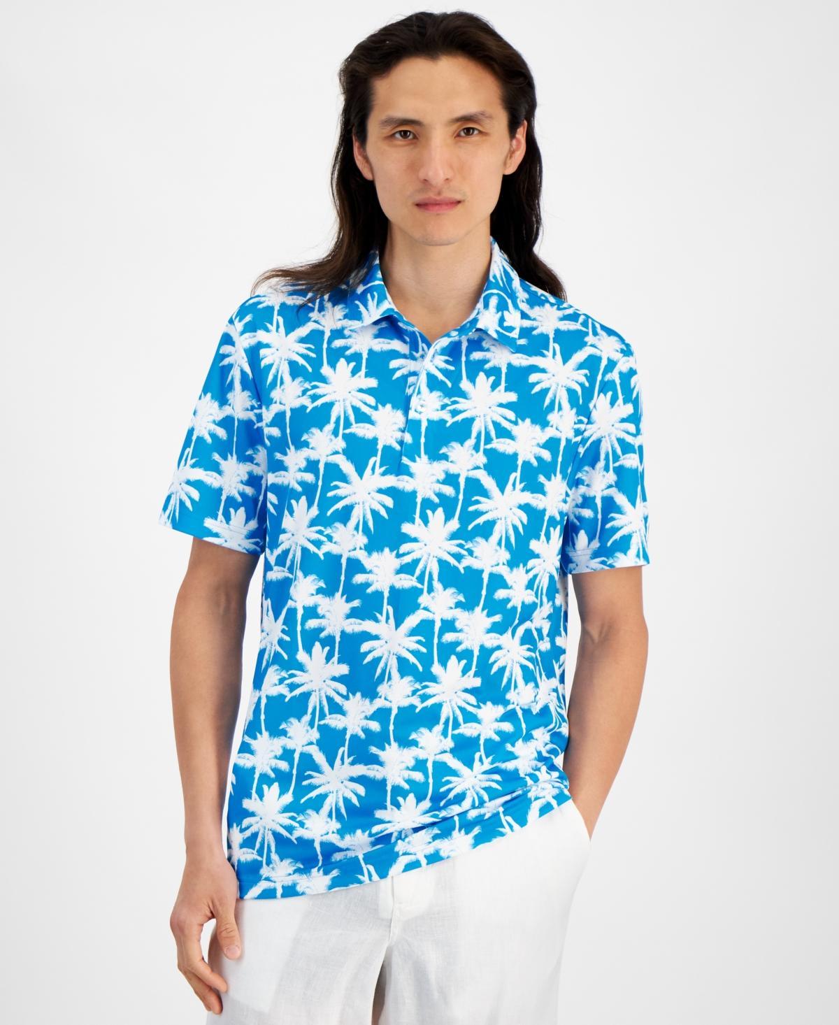 Club Room Mens Palm Breeze Regular-Fit Printed Performance Tech Polo Shirt, Created for Macys Product Image