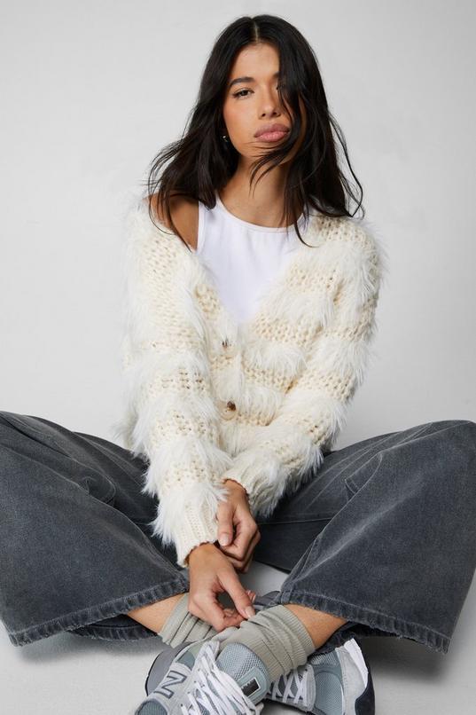 Fluffy Chunky Knit Cardigan product image