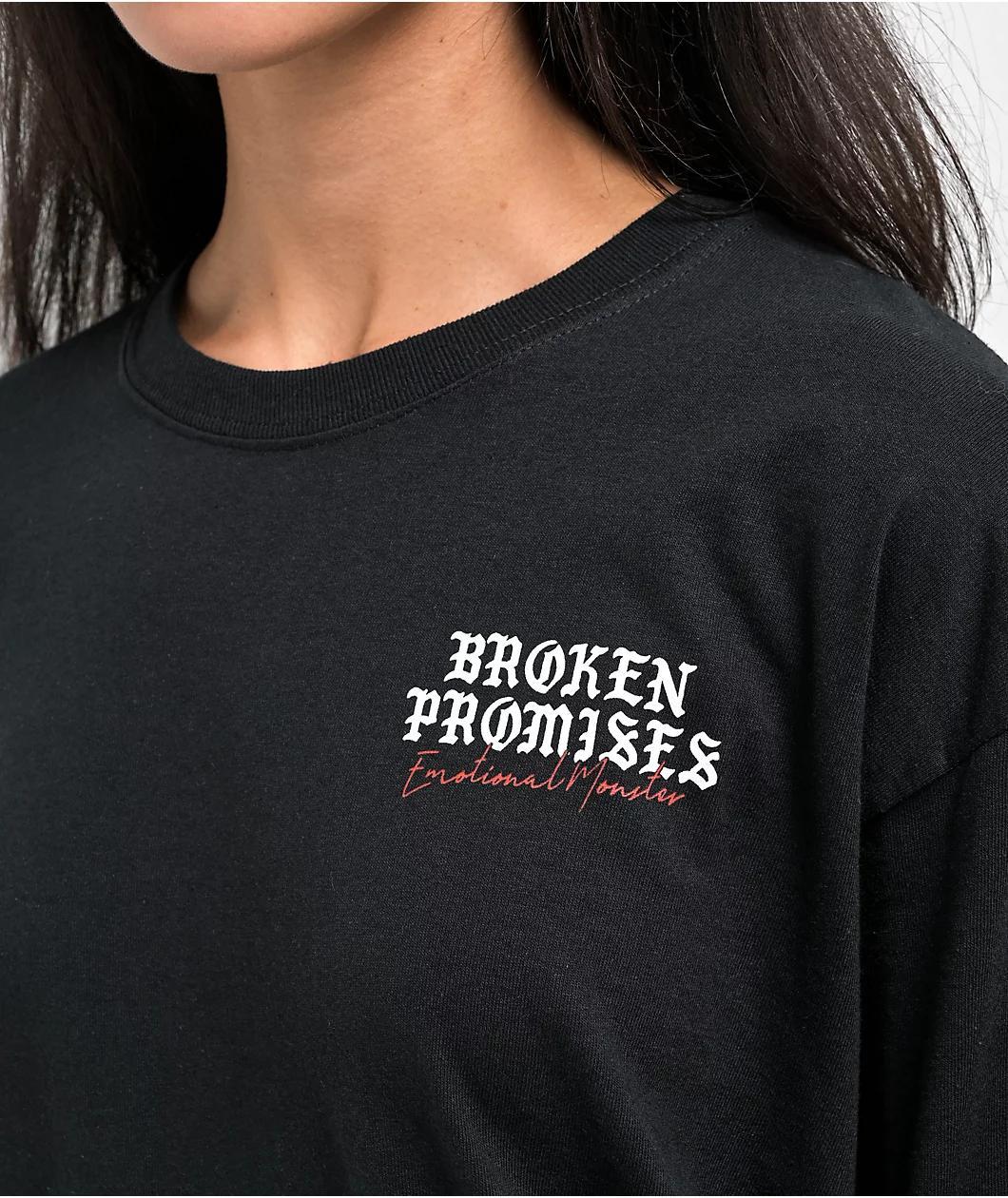 Broken Promises Magma Black Long Sleeve T-Shirt Product Image