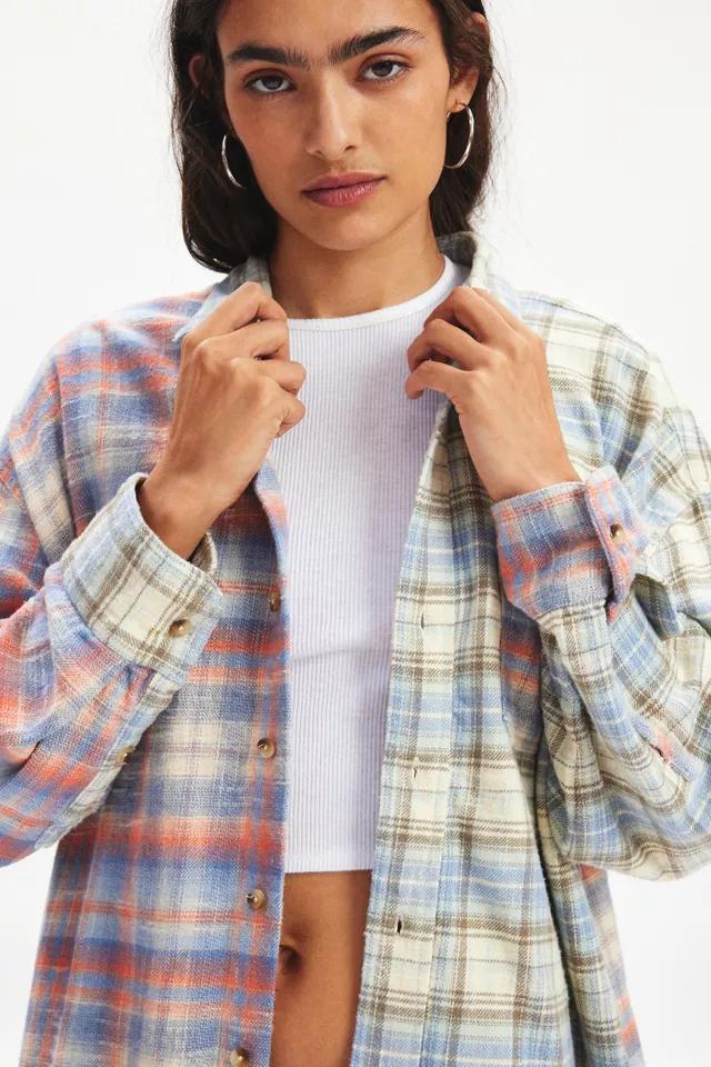 BDG Dani Oversized Flannel Shirt Product Image