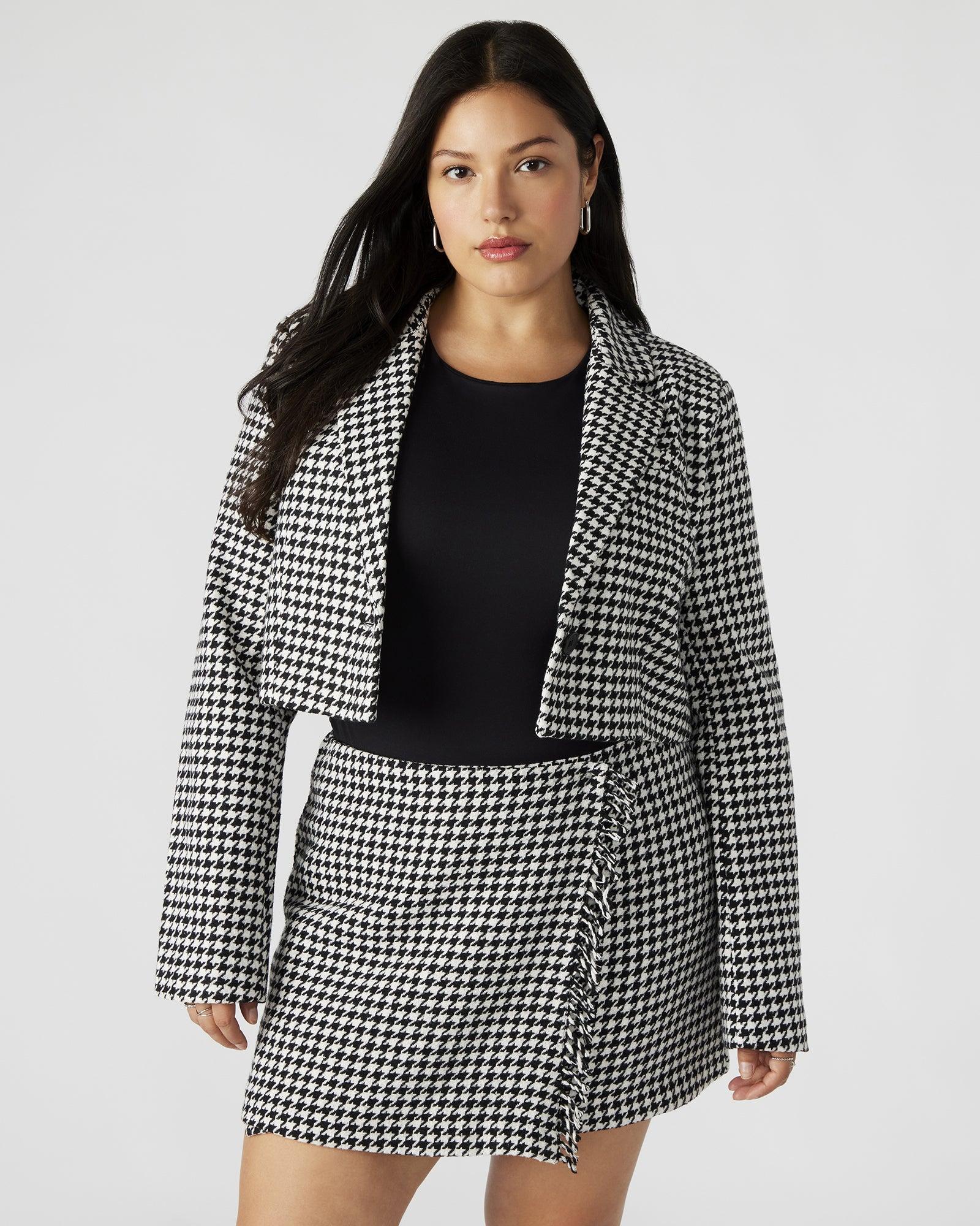 RUPI CROPPED BLAZER BLACK/WHITE Female product image