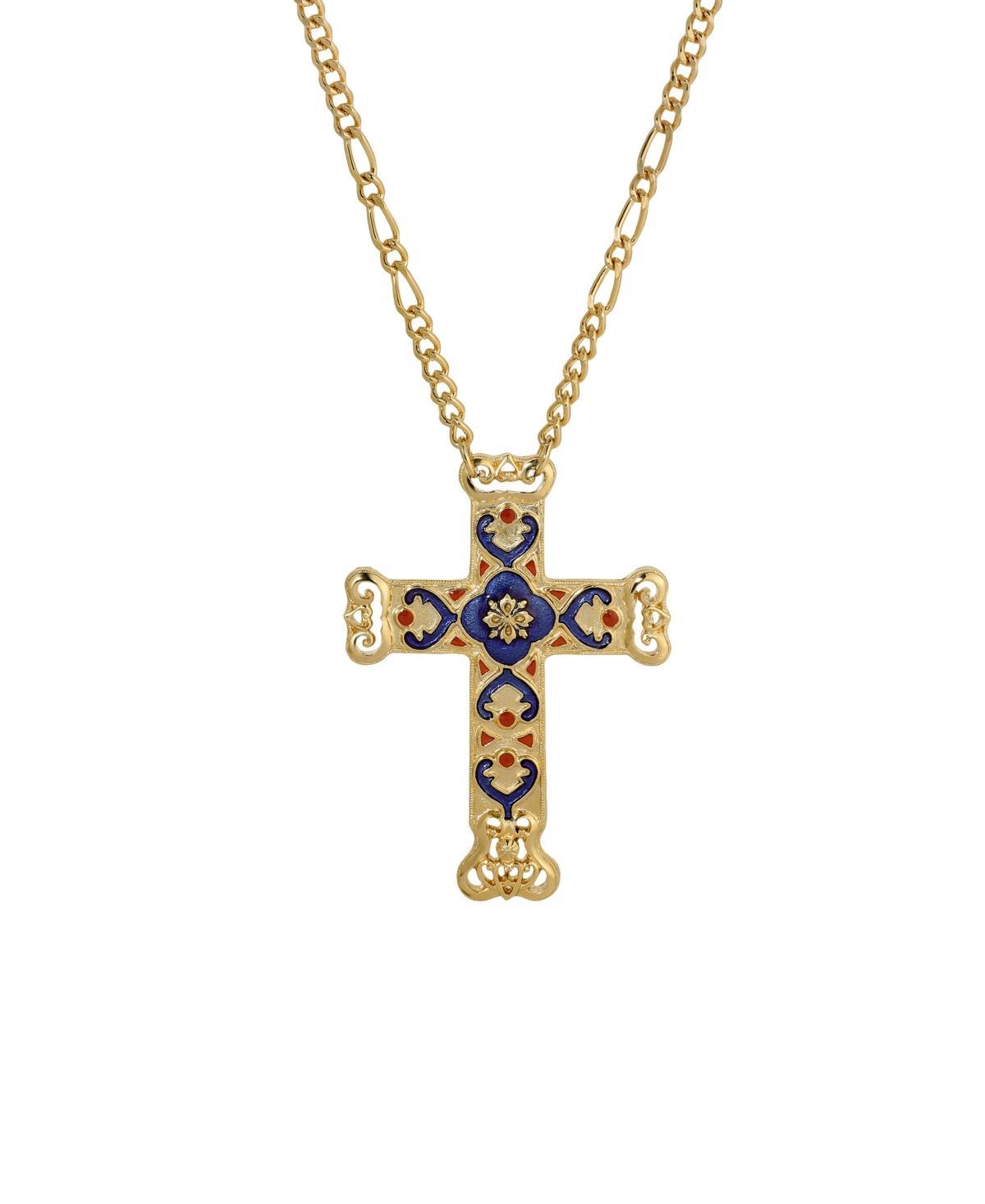 Symbols of Faith Enamel Cross Necklace Product Image