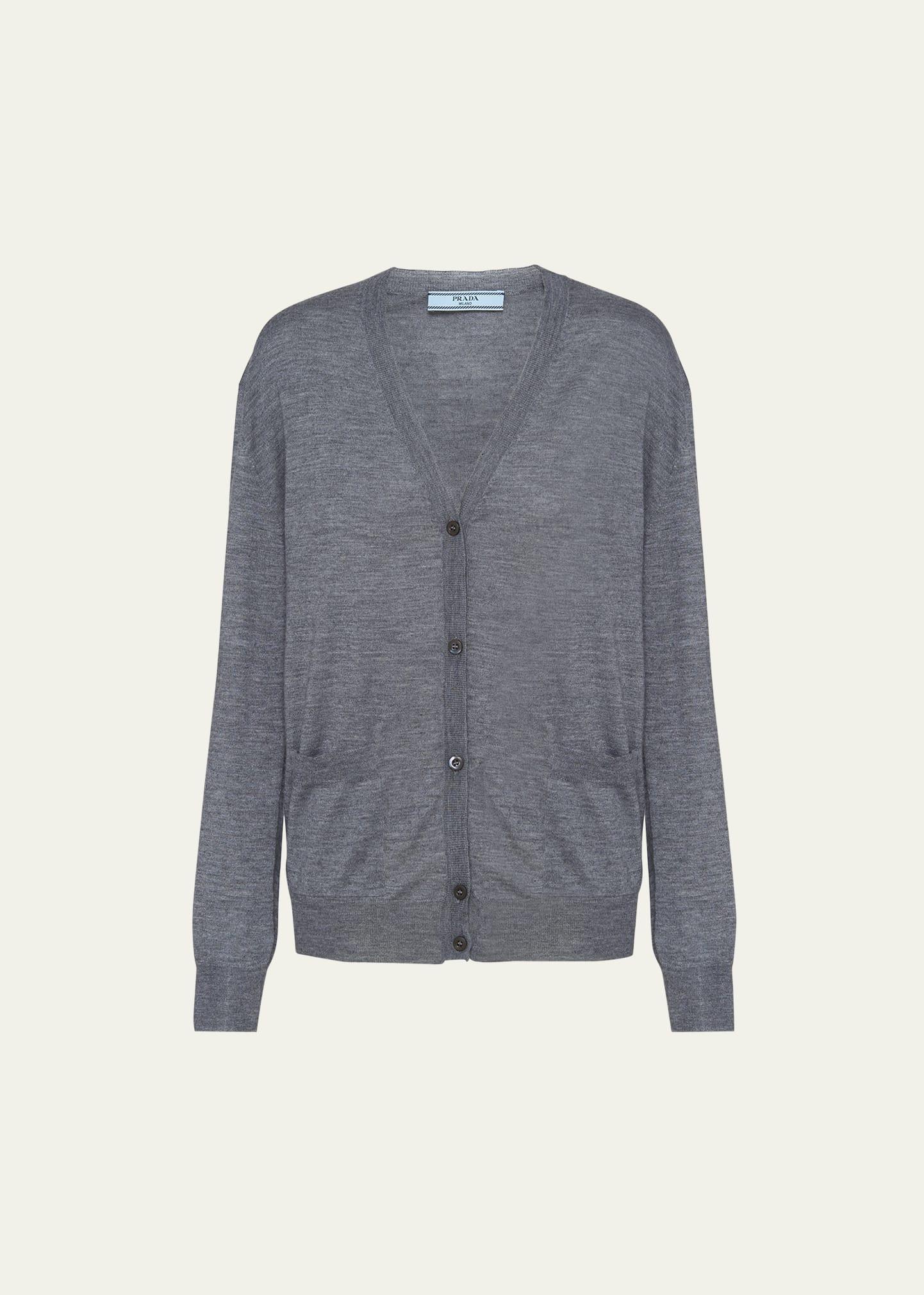 Womens Wool And Cashmere Cardigan Product Image