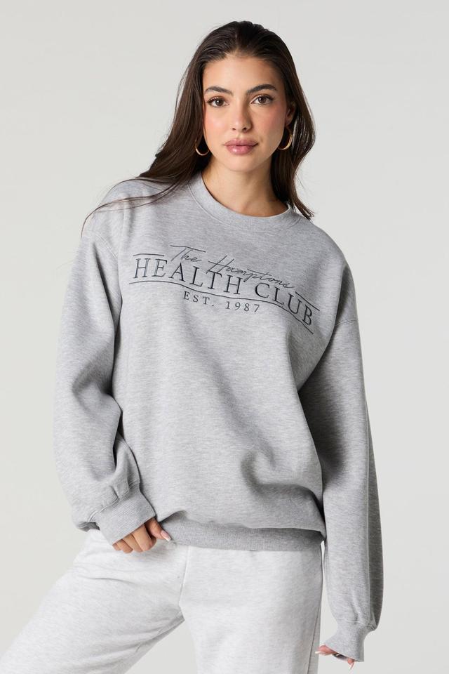 Embroidered Fleece Sweatshirt Female Product Image