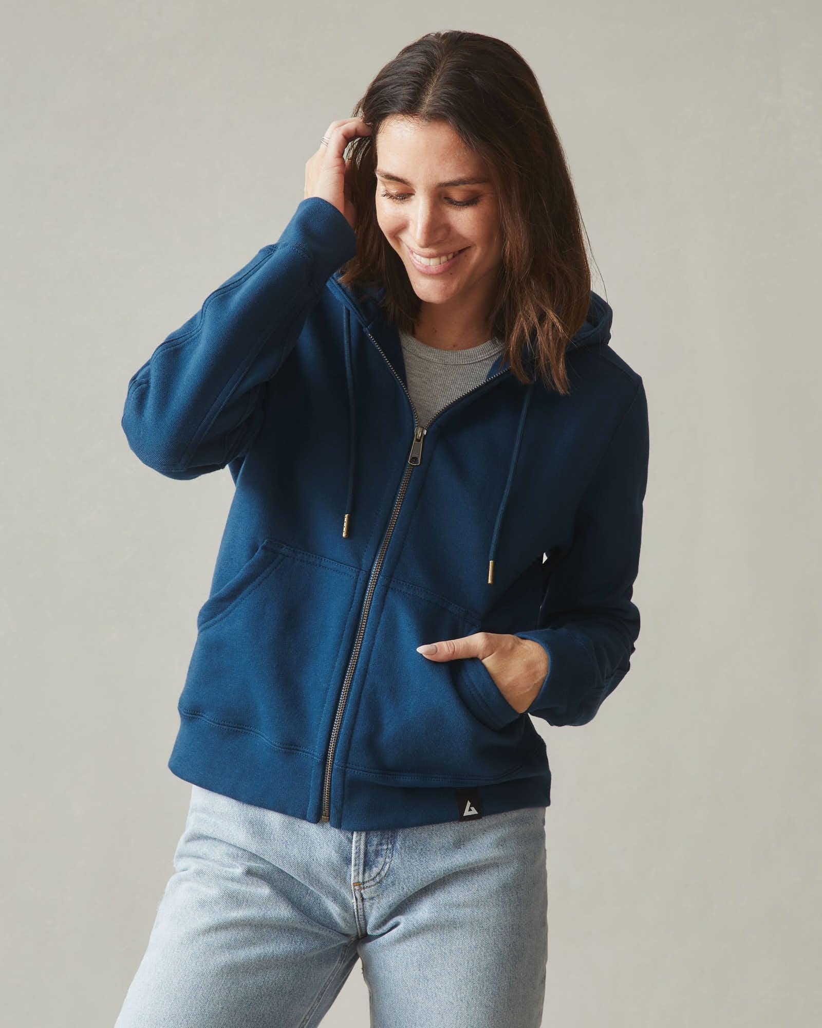 Relaxed Classic Full Zip - Eclipse Blue Product Image