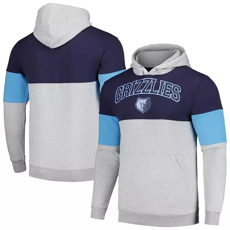 Mens Fanatics Branded Navy Memphis Grizzlies Contrast Pieced Pullover Hoodie Grz Blue Product Image