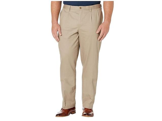 Dockers Big Tall Classic Fit Signature Khaki Lux Cotton Stretch Pants - Pleated (Timber Wolf) Men's Casual Pants Product Image