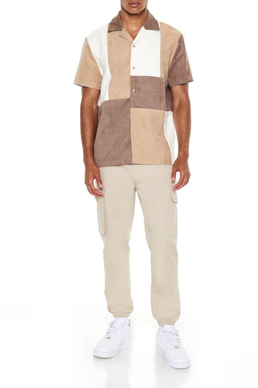 Faux Suede Colorblock Shirt | Forever 21 Product Image