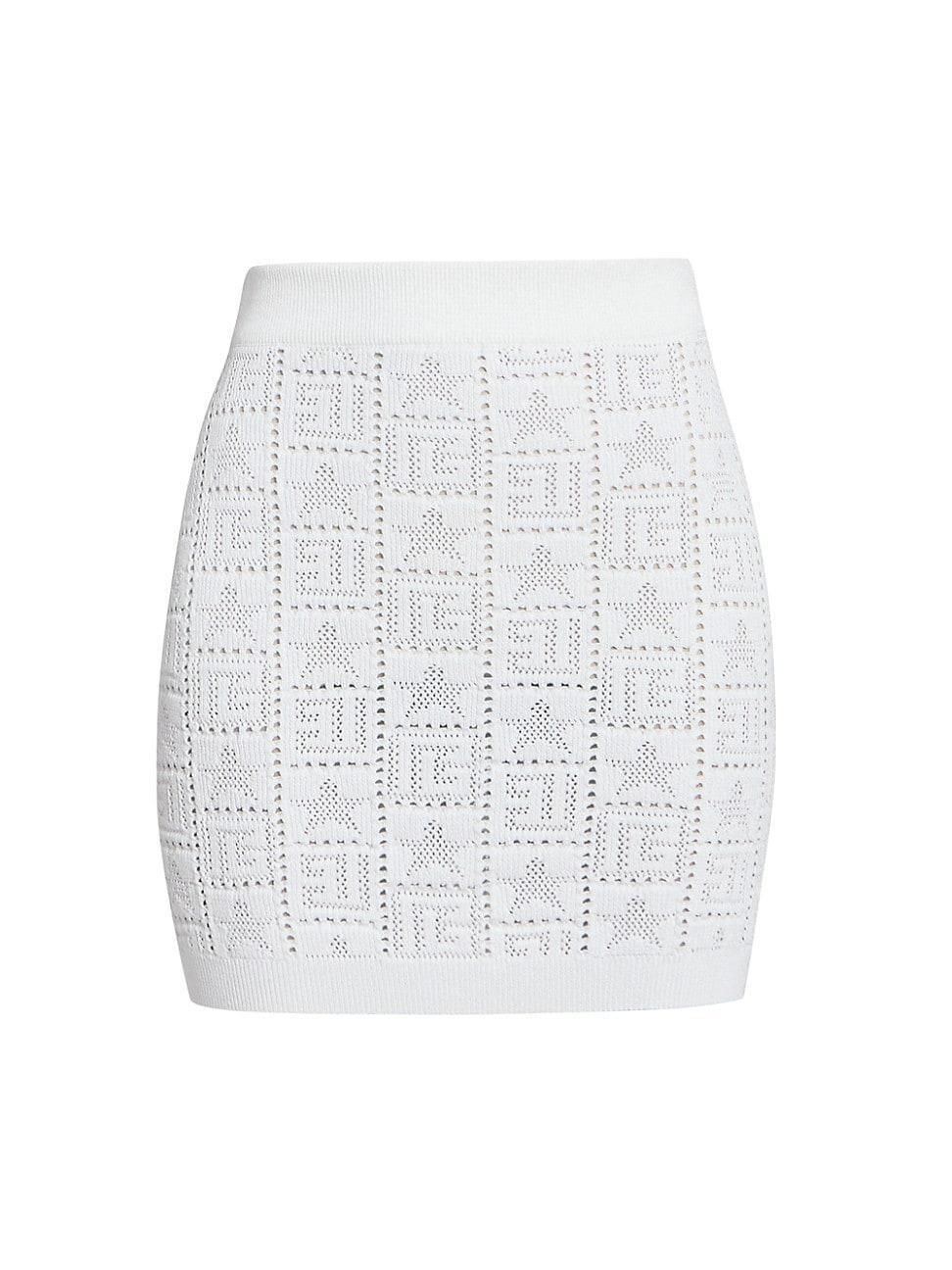 Womens Monogram Pointelle-Knit Miniskirt Product Image