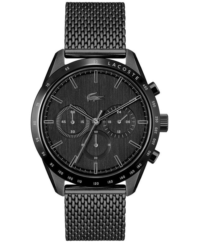 Lacoste Mens Chronograph Boston Black-Tone Stainless Steel Mesh Bracelet Watch 42mm - Black Product Image