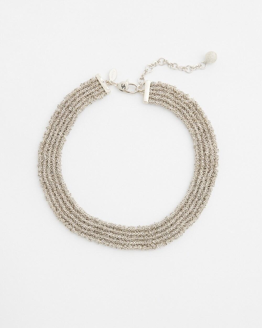 Mesh Collar Necklace   Chico's - Silver - Women Product Image