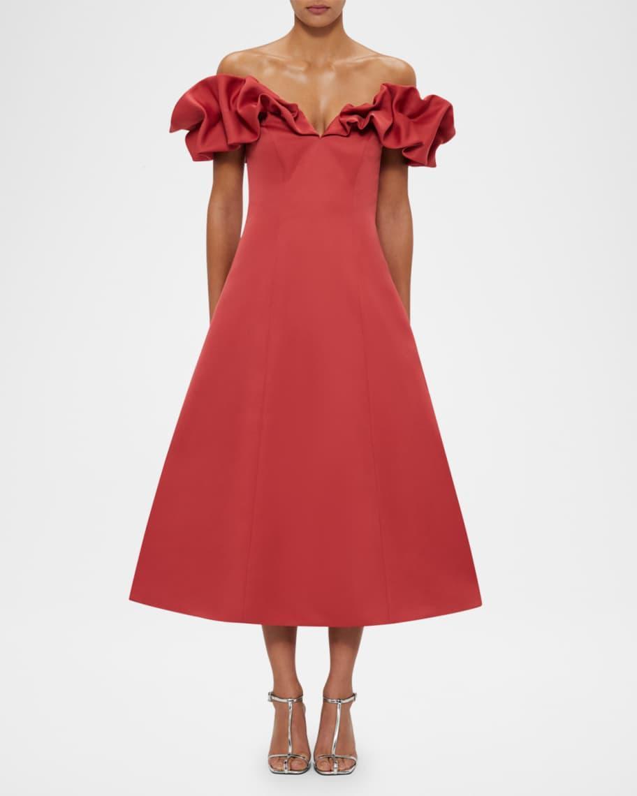 Annie Off-Shoulder Ruffle Midi Dress product image