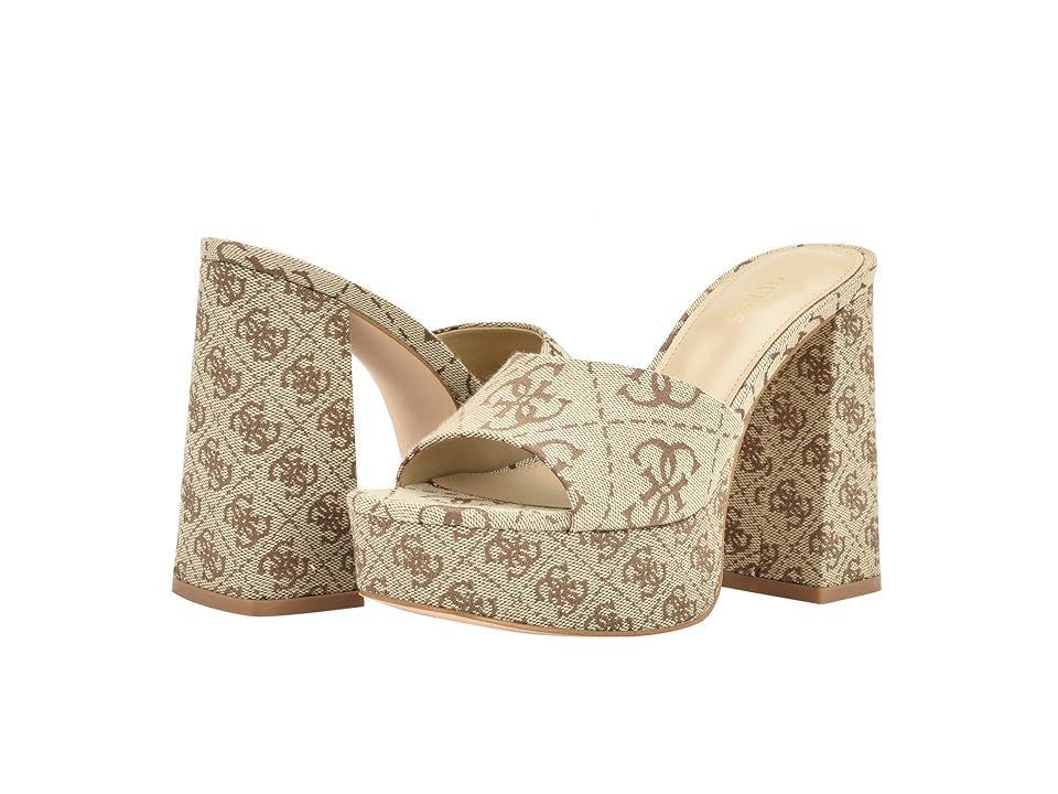 GUESS Jadah Reptile Embossed Platform Sandal Product Image