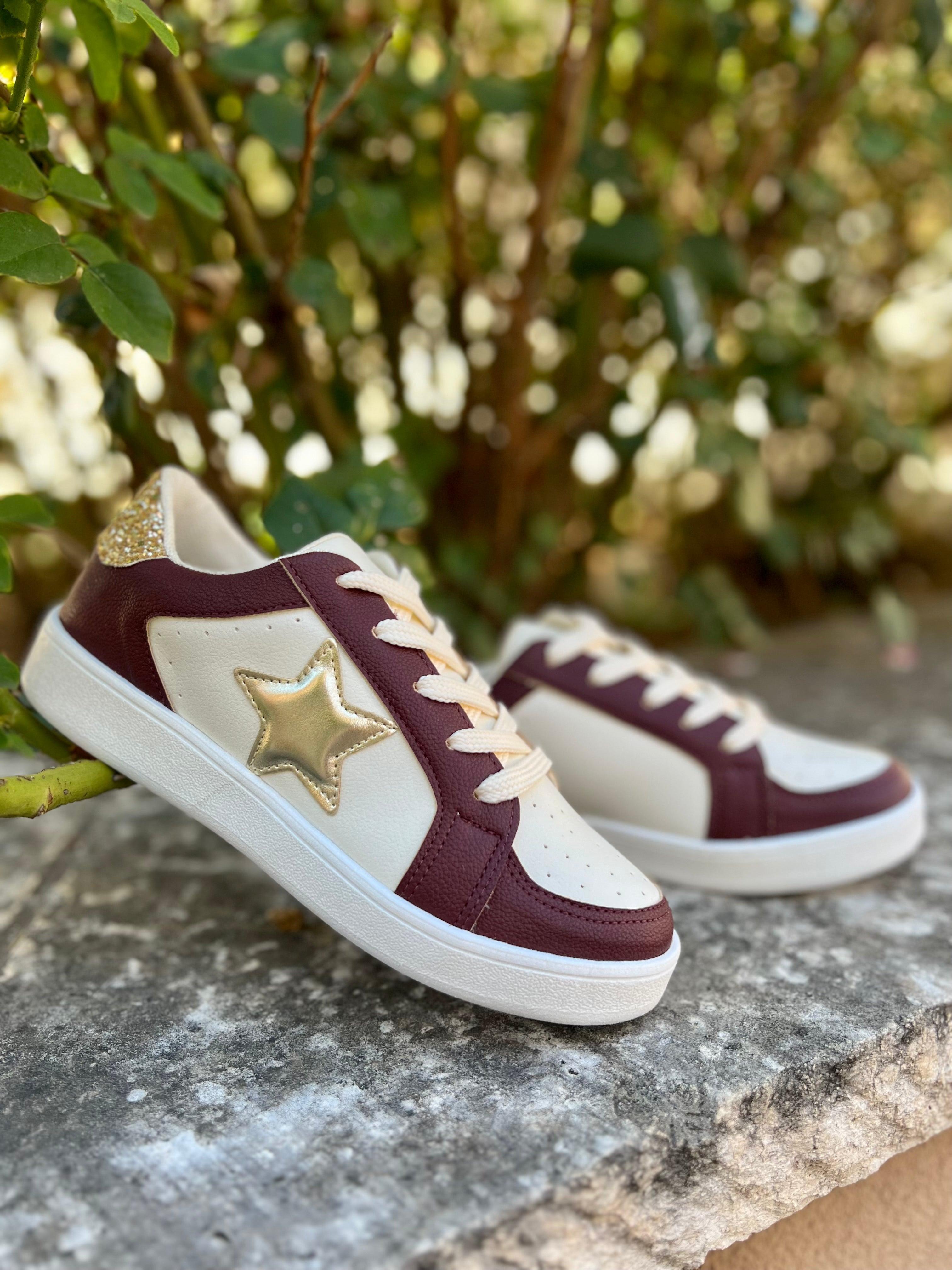 Burgundy Game Day Sneakers Product Image