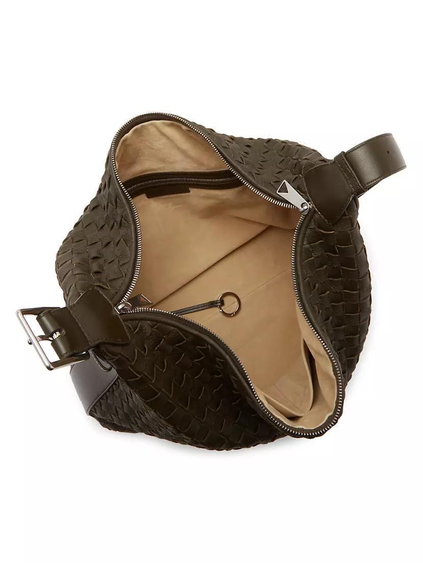 Medium Traveller Intrecciato Leather Hobo Bag Product Image