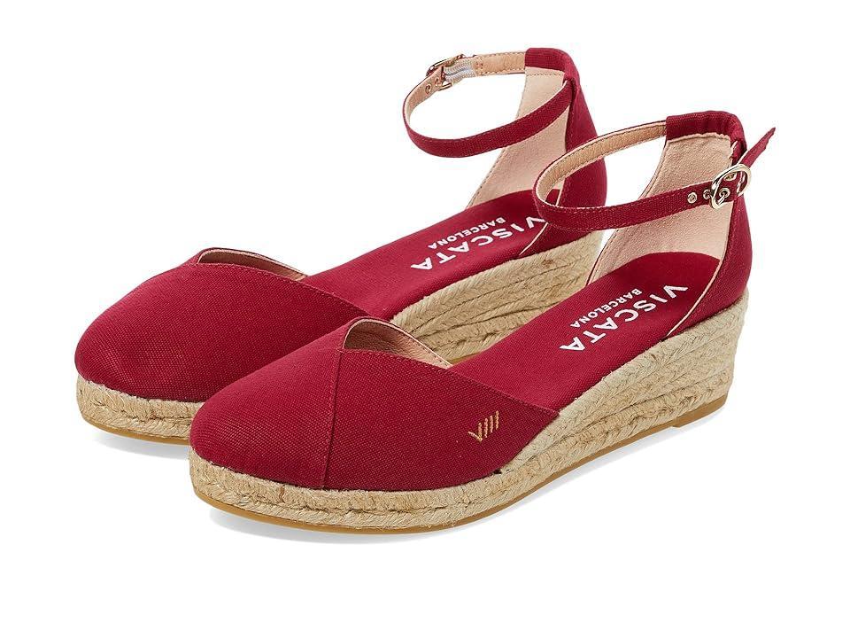 VISCATA Formiga Wedge (Cherry Canvas) Women's Shoes Product Image