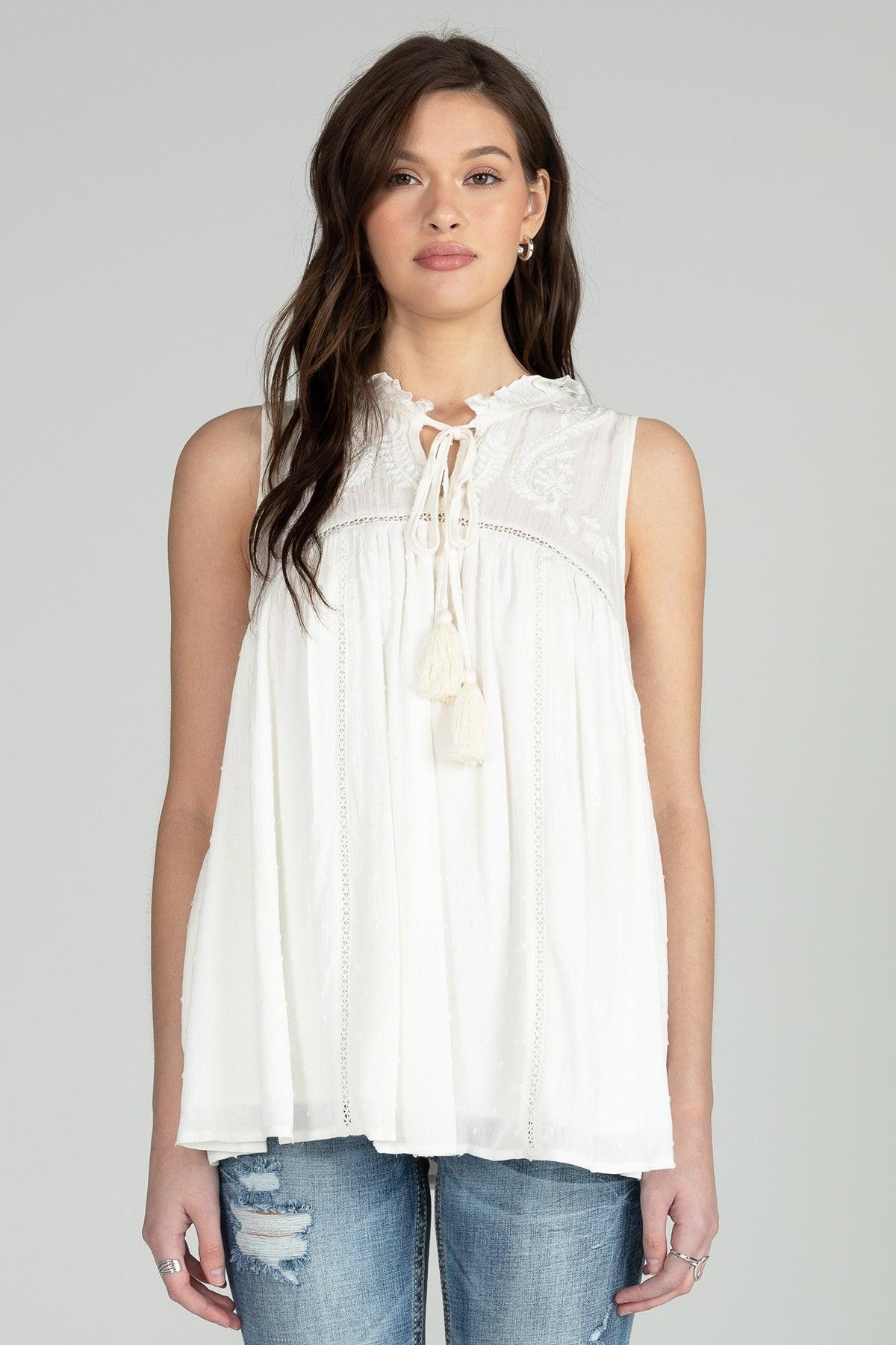 Front Tie Sleeveless Top Product Image