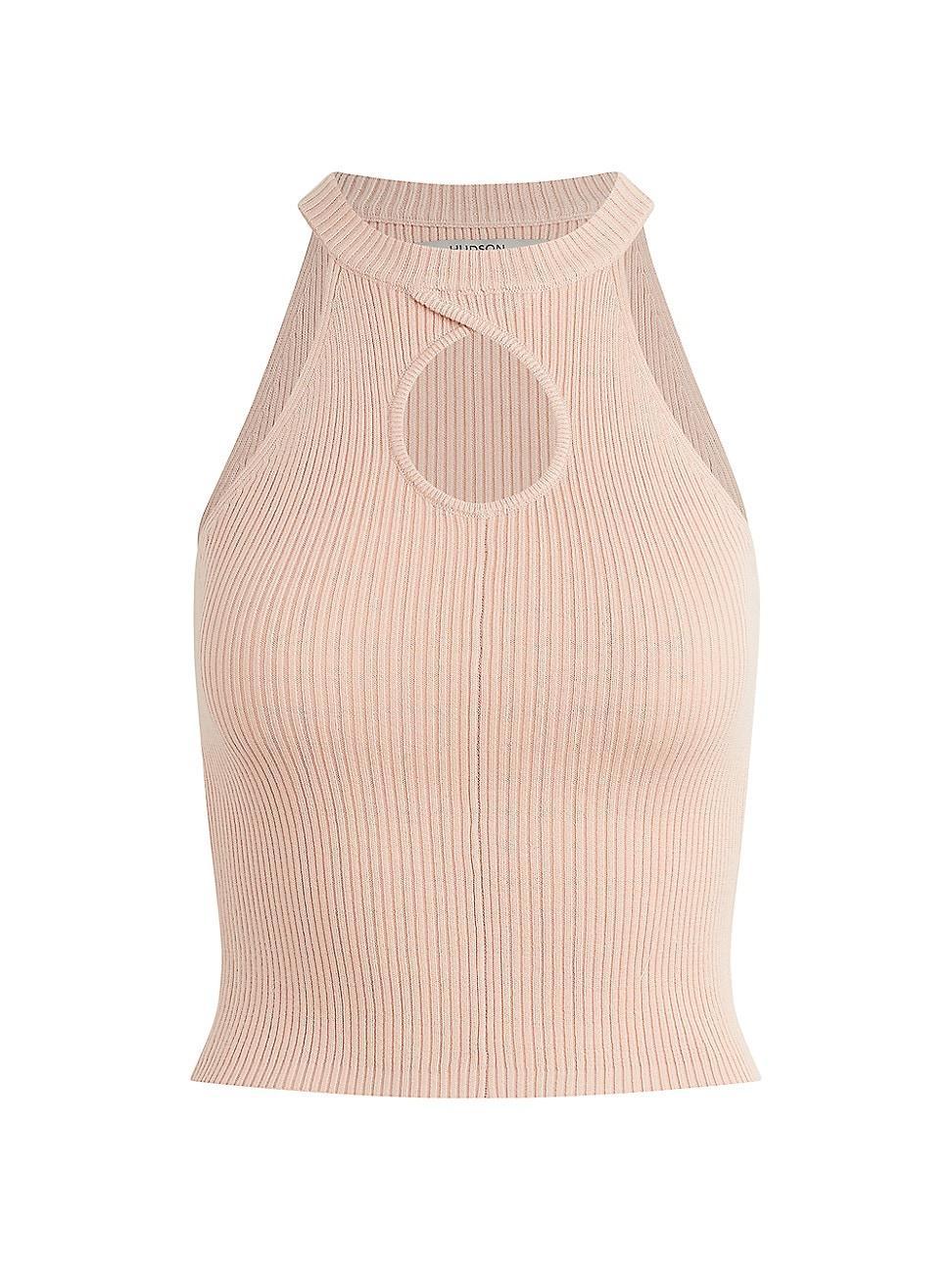 Womens Ribbed Merino Wool Crop Top Product Image