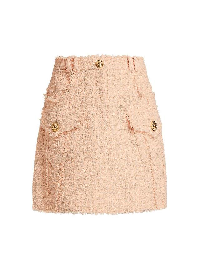 Balmain Two-Pocket Tweed A-Line Miniskirt Product Image