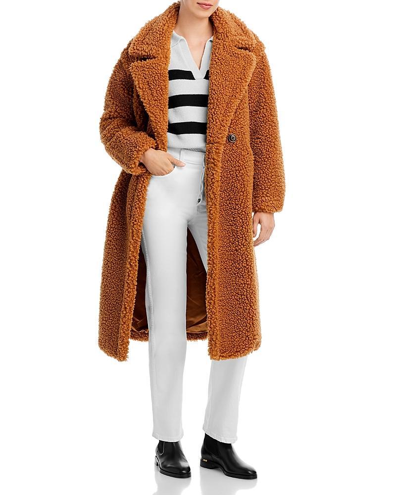 UGG Gertrude Long Teddy Double Breasted Notch Lapel Coat Product Image