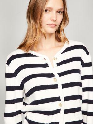 Stripe Button-Up Cardigan Product Image