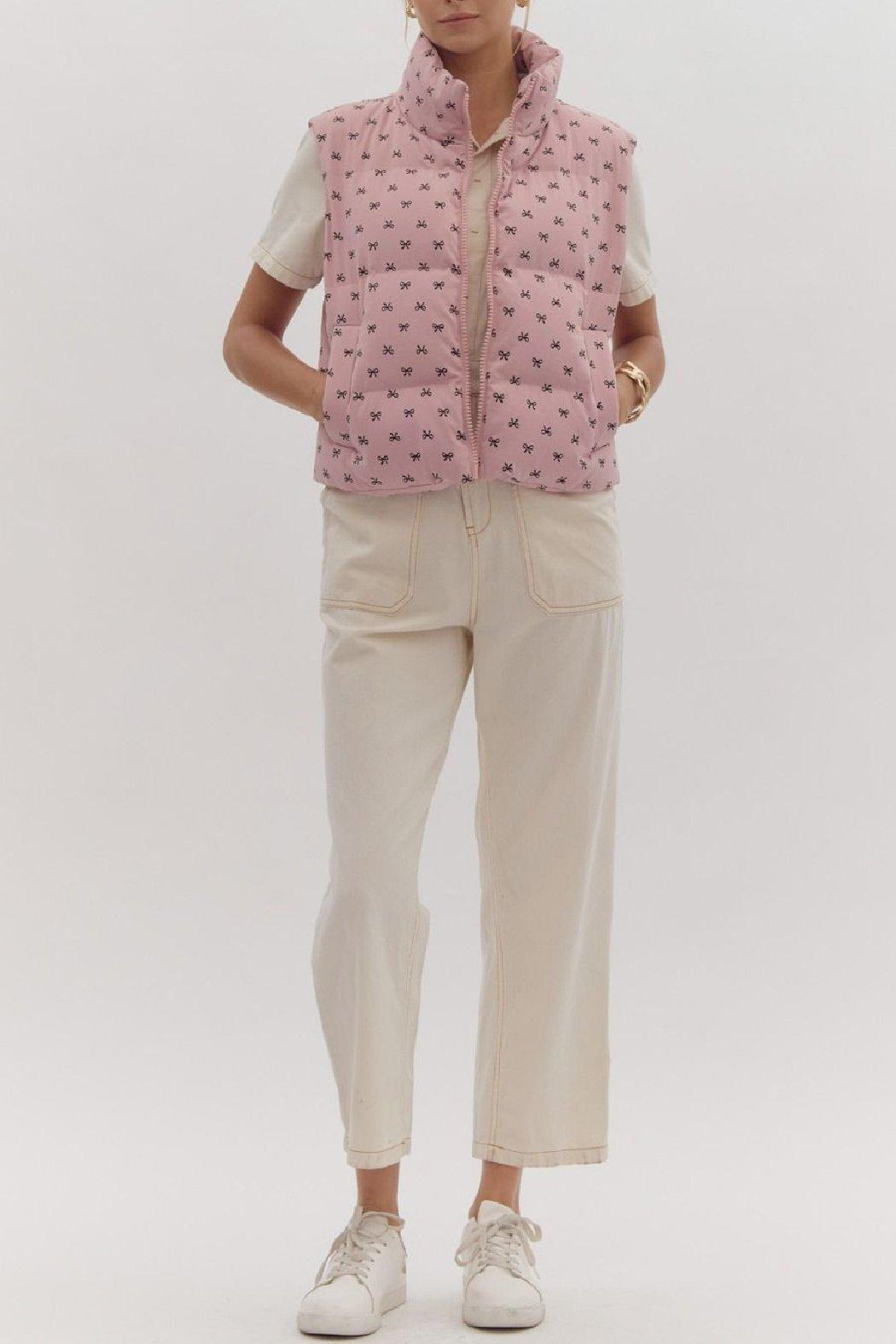 Bow Print Vest Product Image