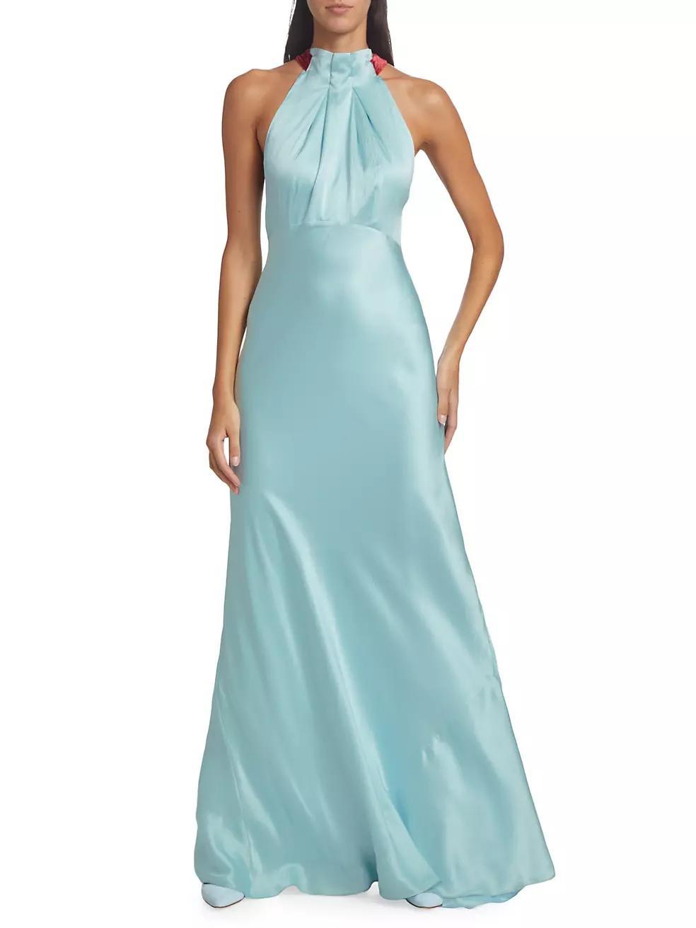 Michelle Silk Halterneck Gown Product Image