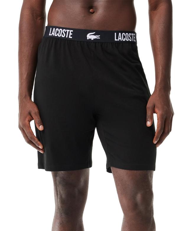 Lacoste Mens Straight Fit Logo Band Pajama Shorts Product Image