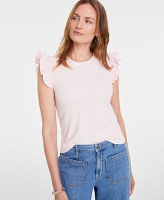 On 34th Womens Ruffle-Sleeve Knit Top, Created for Macys product image