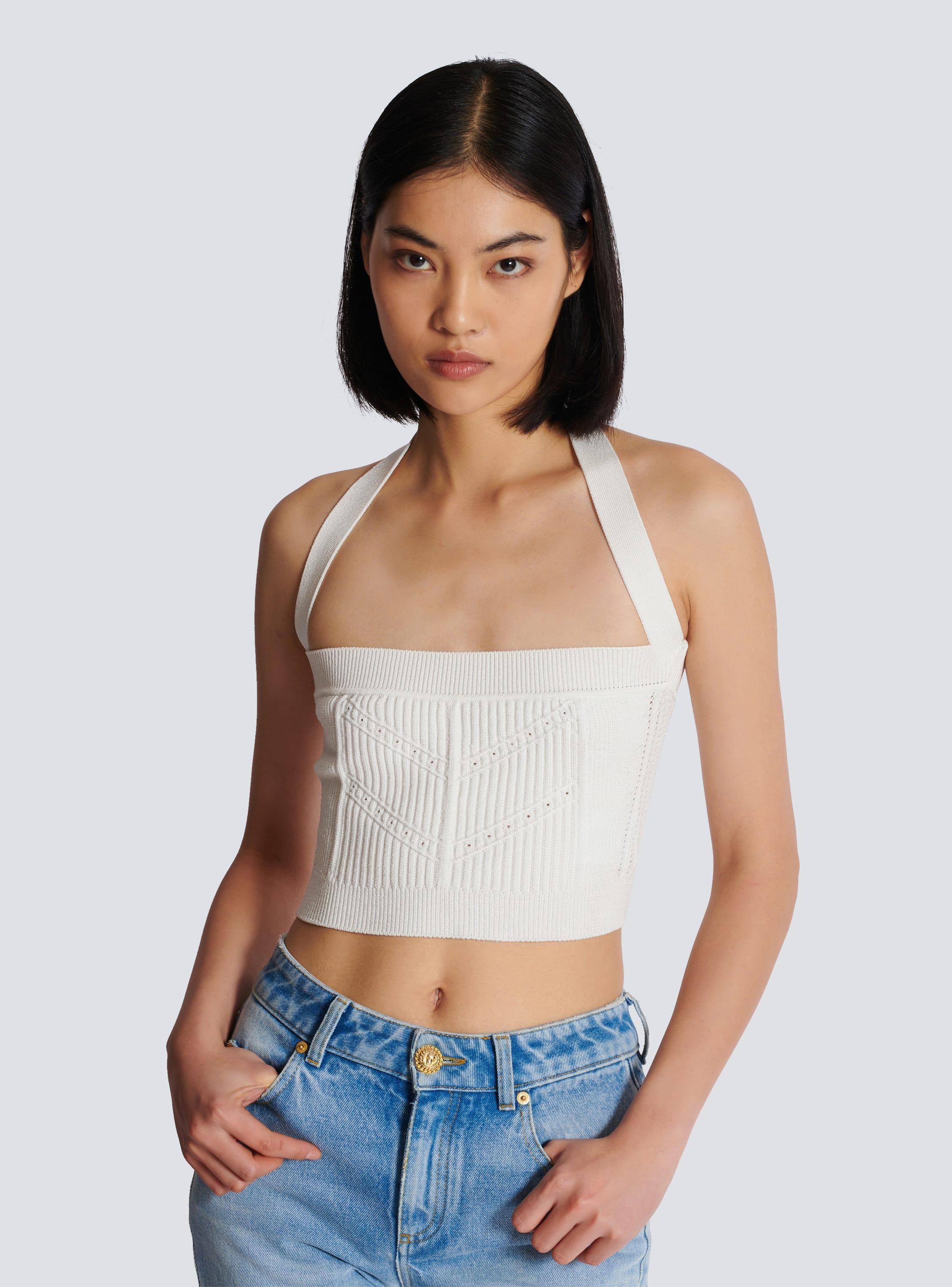 Knitted halterneck top Product Image