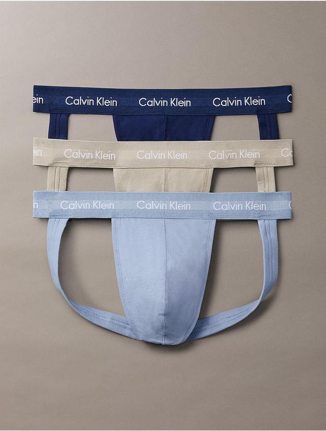 Calvin Klein Mens Cotton Stretch 3-Pack Jock Strap - Multi - XL Product Image