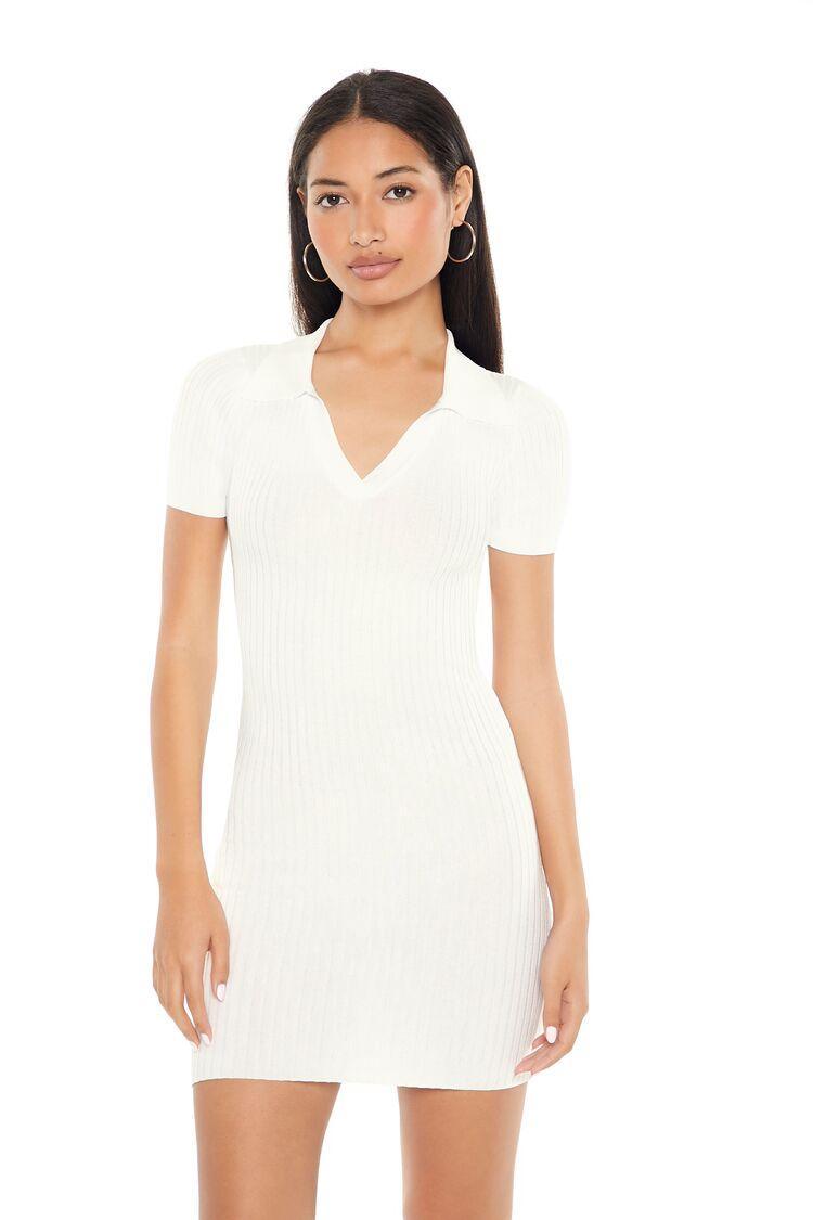 Split-Neck Mini Sweater Dress | Forever 21 product image