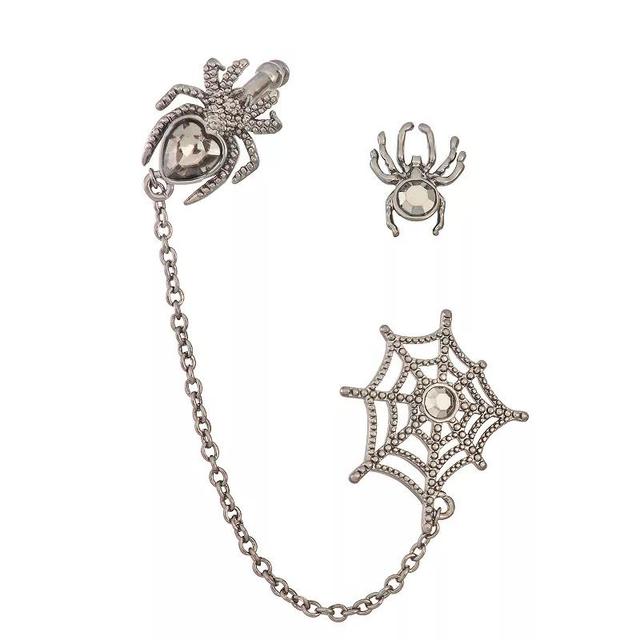 Simply Vera Vera Wang Spider Web Earring Set, Womens, Black Product Image