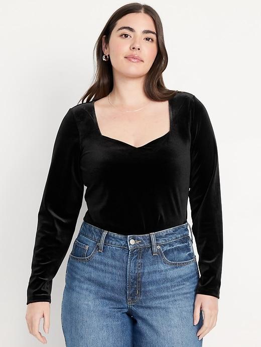 Fitted Velvet Top Product Image