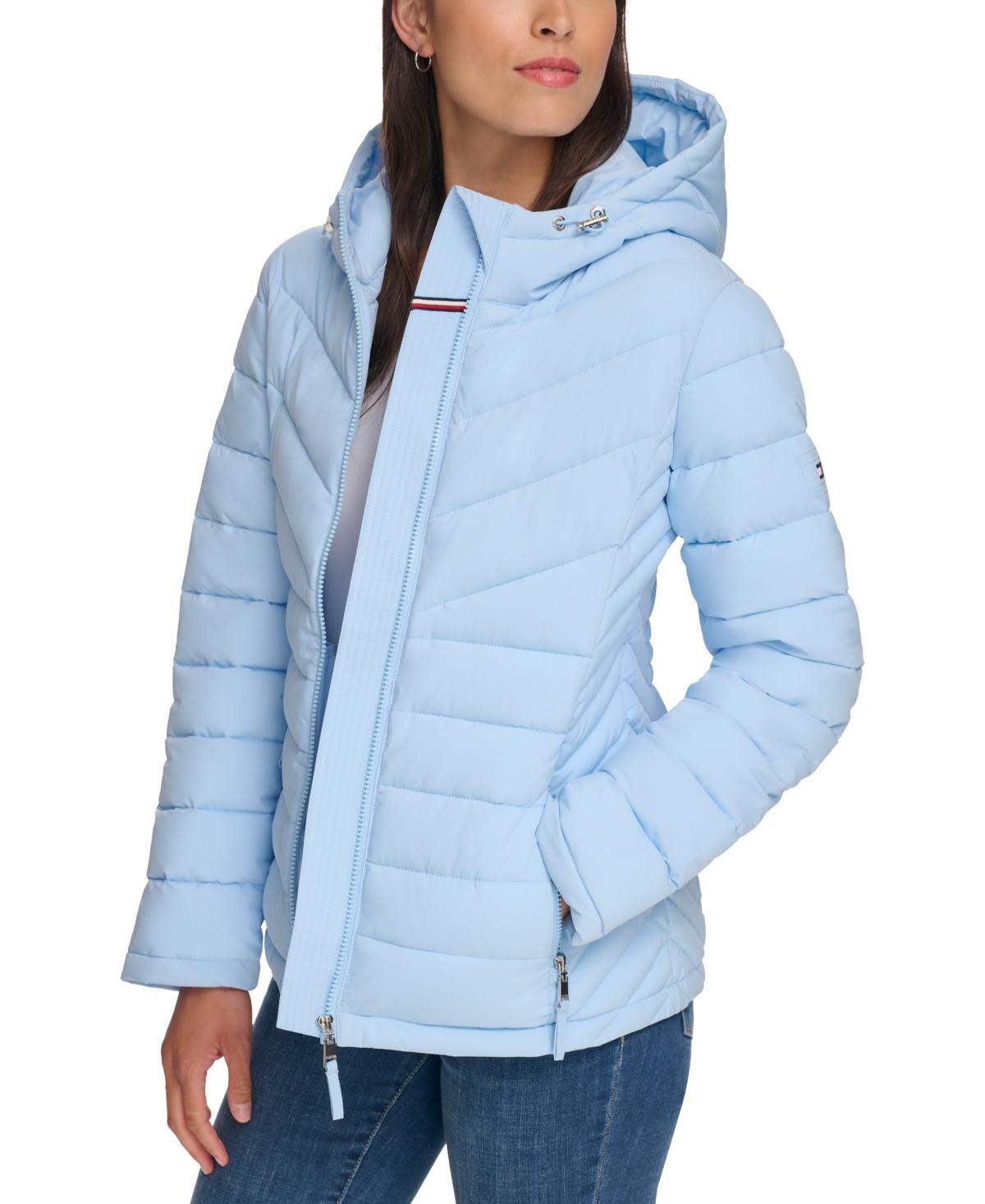 Tommy Hilfiger Womens Hooded Packable Puffer Coat Product Image