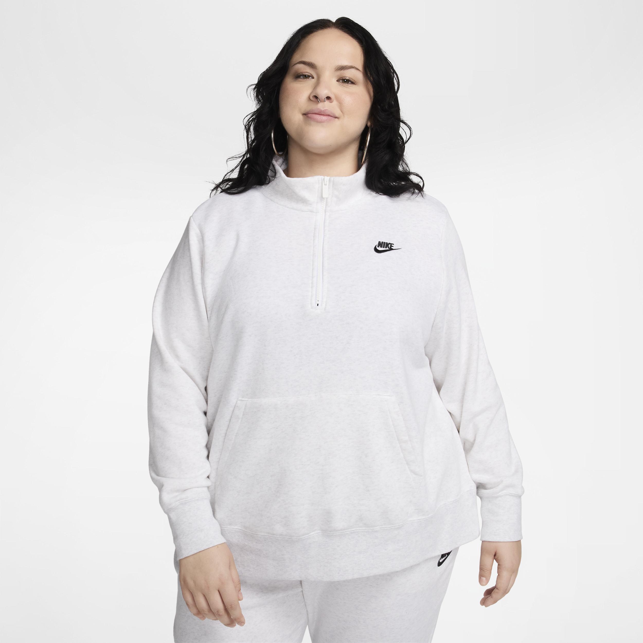 Womens Nike Sportswear Club Fleece 1/2-Zip Sweatshirt (Plus Size) Product Image