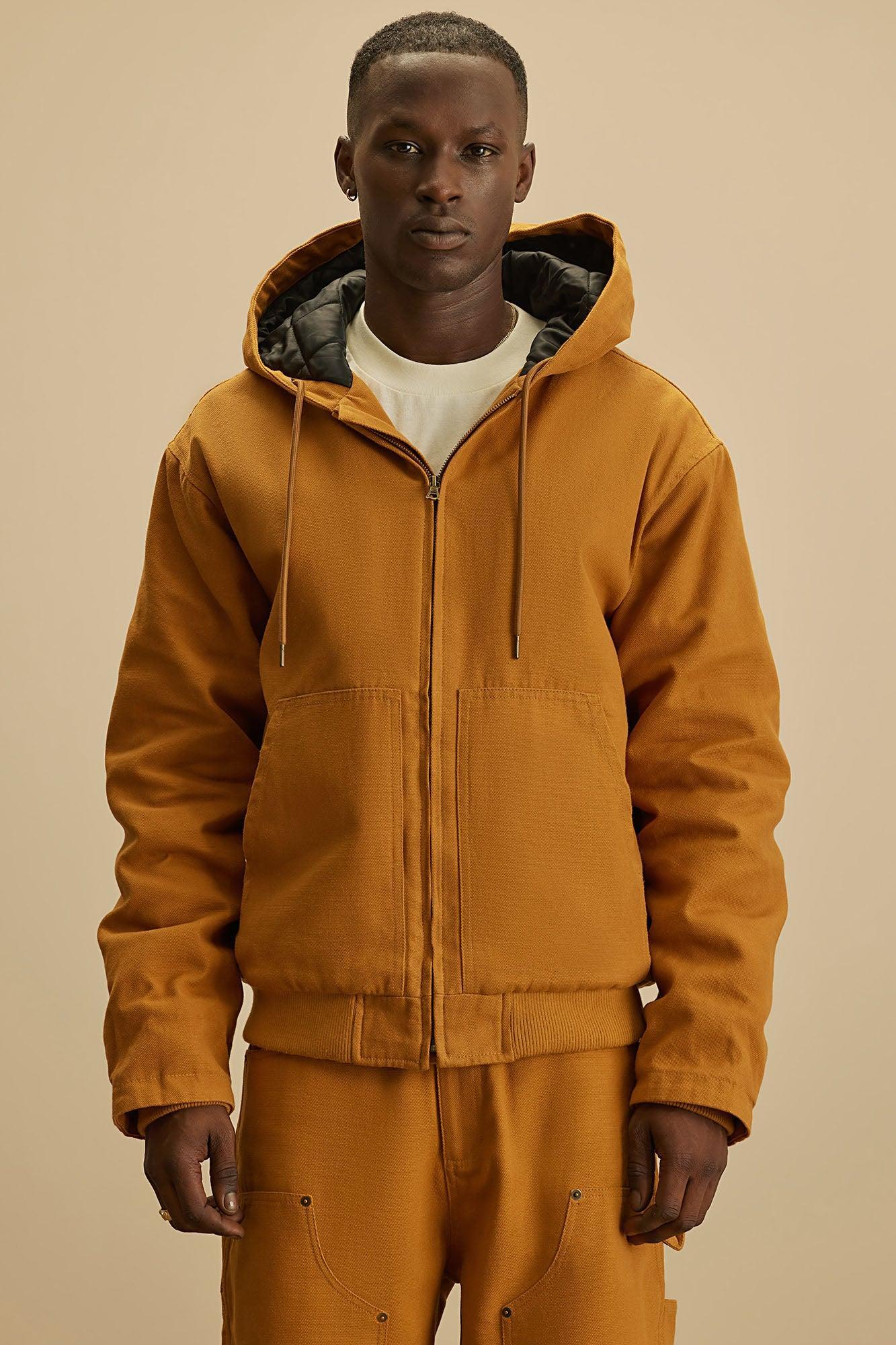 Alexander Utility Canvas Hooded Jacket - Tan Product Image