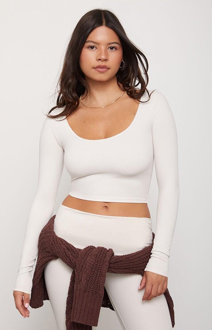 PAC 1980 Womens Active Christy Long Sleeve Crop Top product image