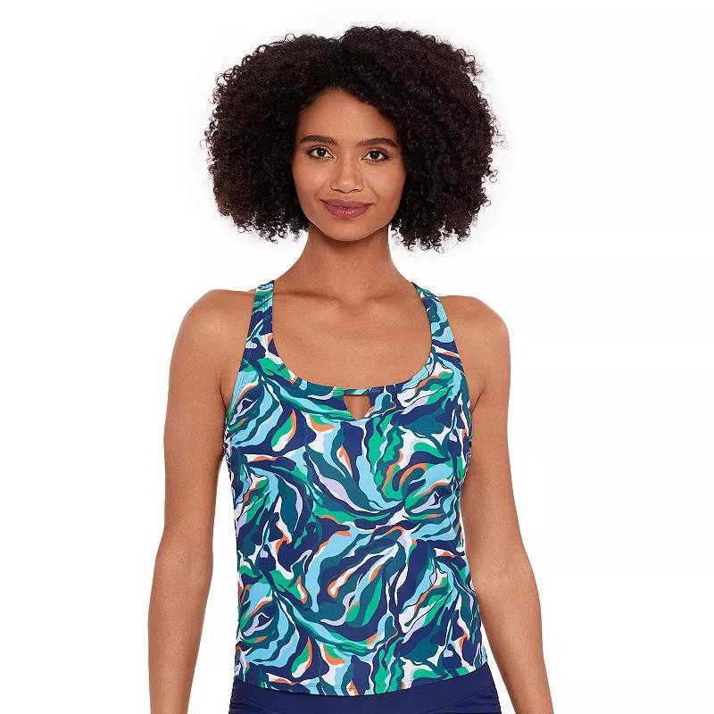 Womens Eco Beach Notched Neckline Tankini Swim Top Product Image