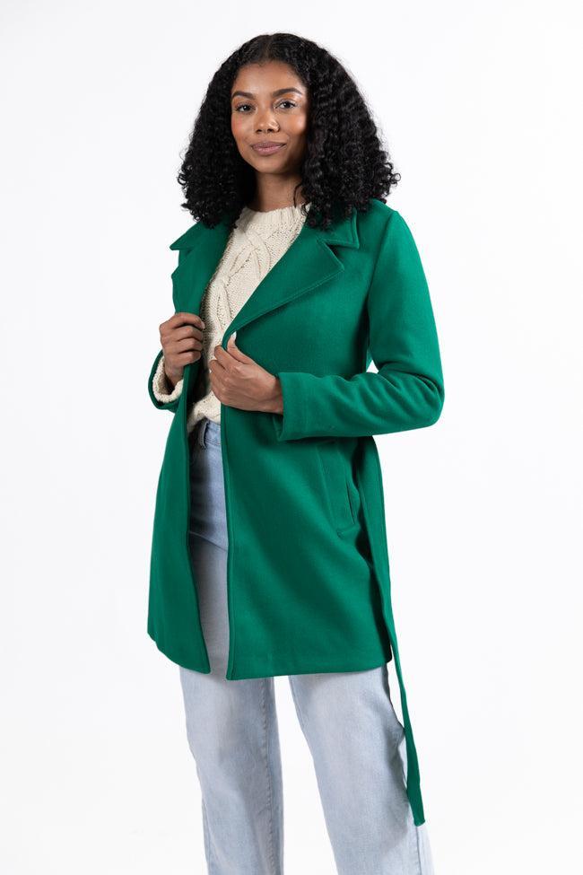 Mistletoe Moment Green Coat FINAL SALE Product Image