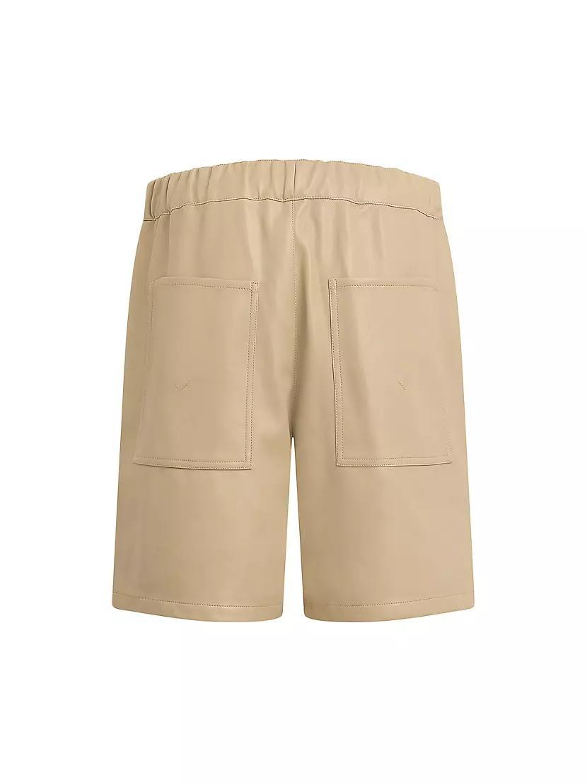 Faux Leather Drawstring Shorts Product Image