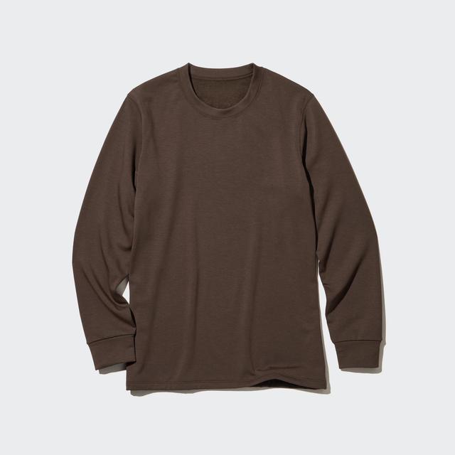 Mens Heattech Ultra Warm Crew Neck Long-Sleeve T-Shirt with Moisture-Wicking Small UNIQLO US Product Image