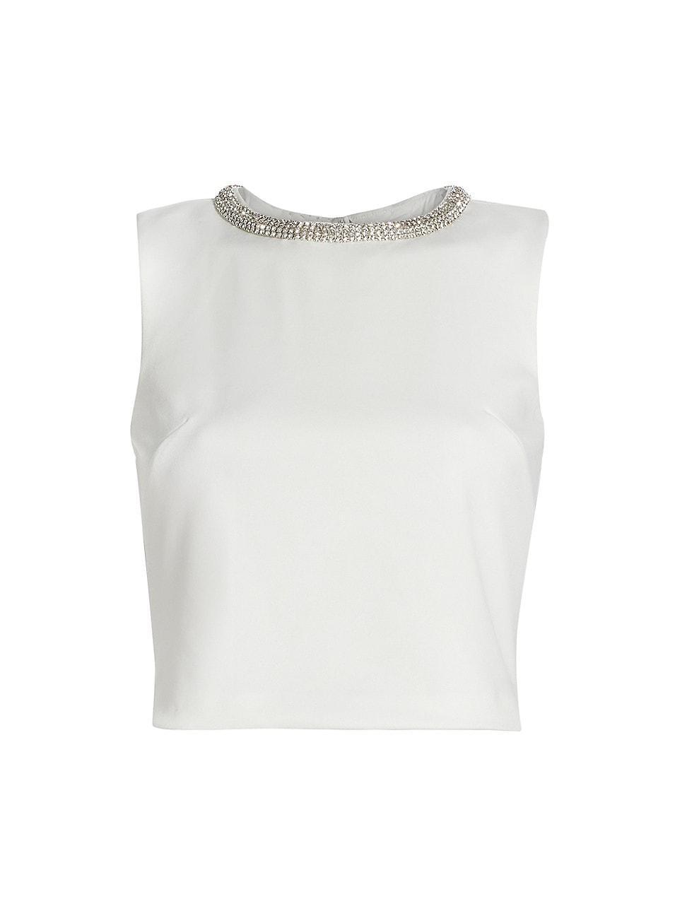 Womens Nia Embellished Crop Top Product Image